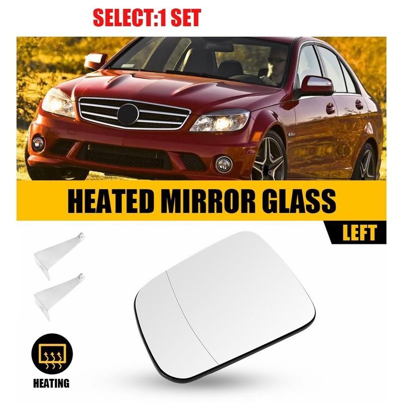 Mirror Glass For 08 09-2011 Mercedes Benz C300 C350 Driver Side MB1324101 1-10x