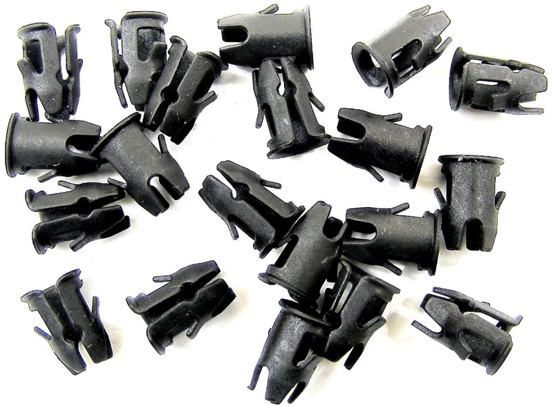 GM Barrel Clips- Fit 3/16″ Hole- 1/8″ Stud- Emblem Trim Chrome etc- 20pcs- #020
