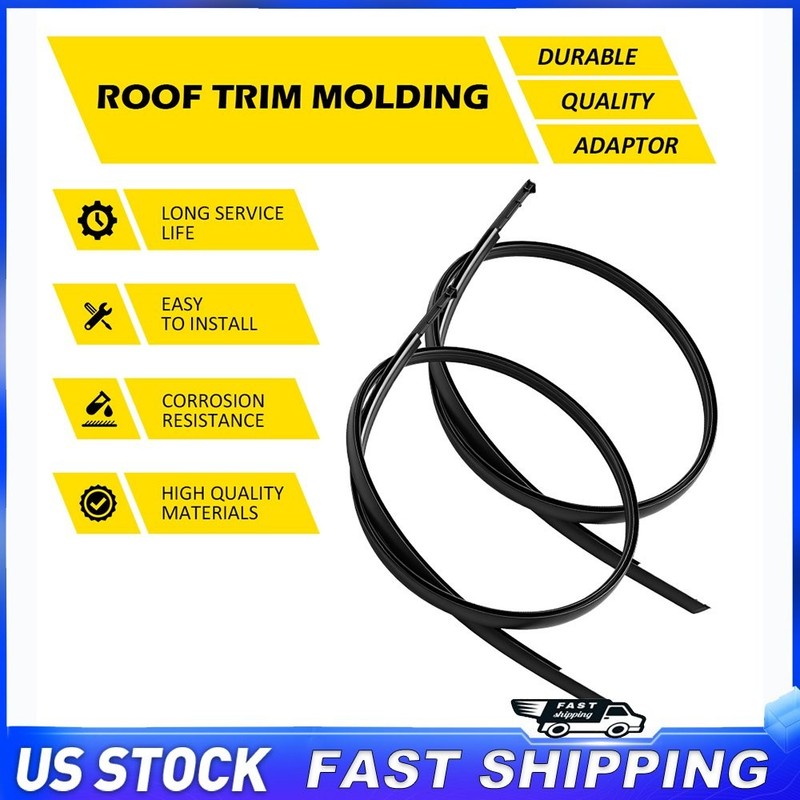 2x For 2013-2018 Nissan Sentra Outer Roof Trim Drip Molding Left & Right Black