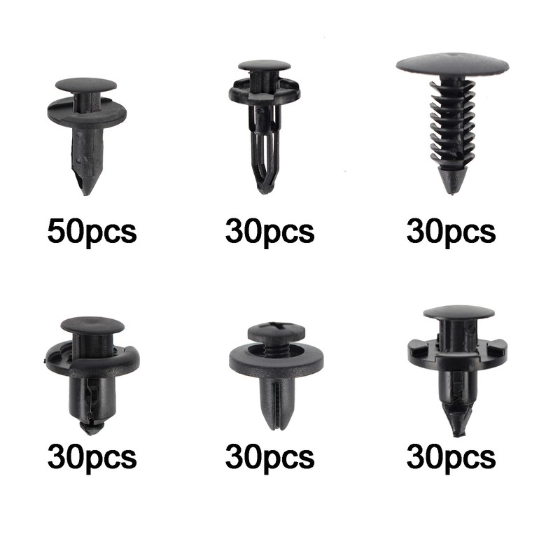 200 Pcs Push Bumper Fastener Rivet Clips with 6 Size Auto Body Retainer Clips gallery