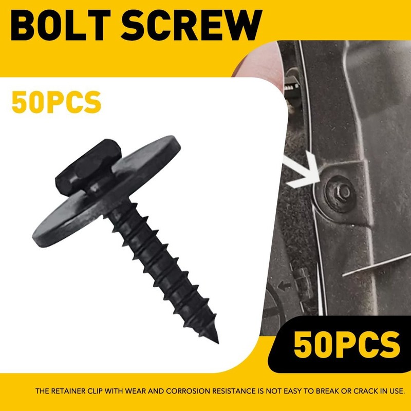 50x18mm Black Car Screw Body Fender Liner Bumper Cover Hood Retainer Clip H gallery