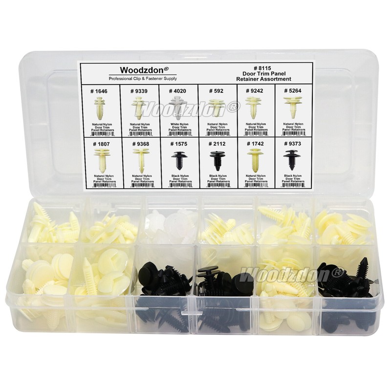 120 Clips Door Trim Panel Retainer Assortment Fix Kit # 8115 For GM For Ford AMC