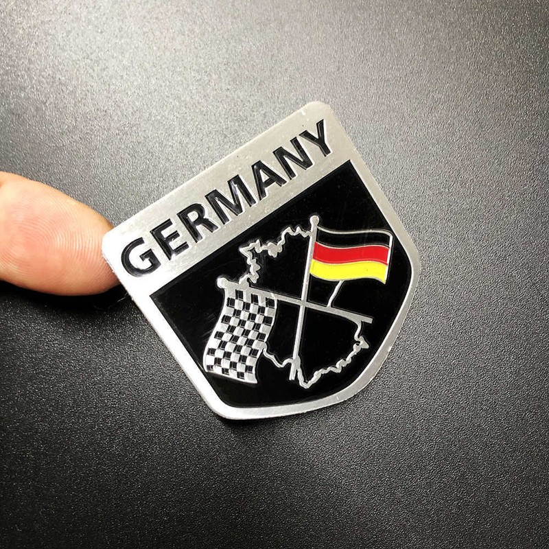 Germany Racing Flag Shield Shape Sport Badge Car Body Sticker Emblem Fit For Bmw