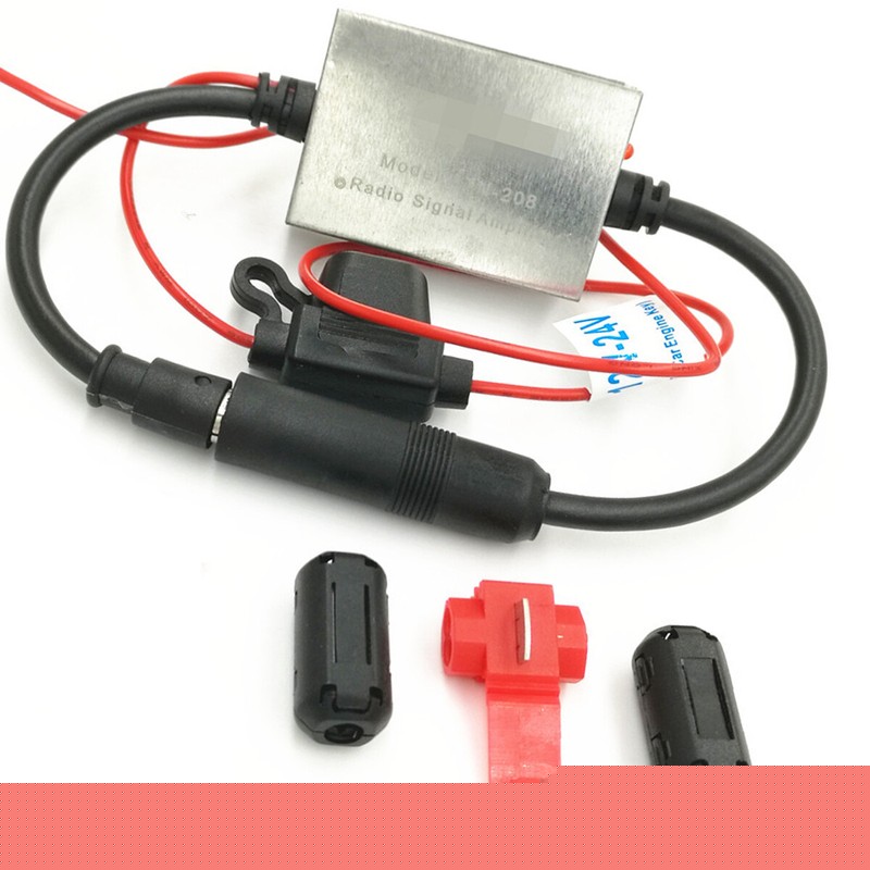 FM Signal Amplifier Anti-interference Car Antenna Booster For Auto Exterior Part