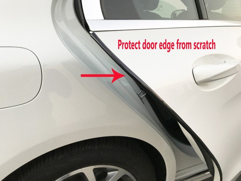 4PCS BLACK Door Edge Scratch Protector Guard Trim Molding For Chevy 2004-2018 gallery