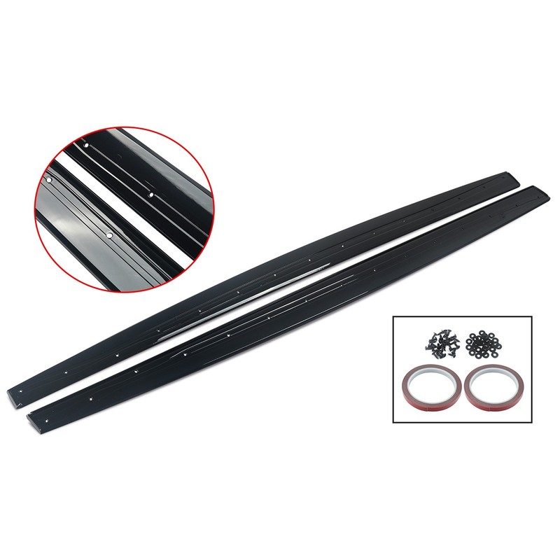 For 2014-2020 BMW F32 F33 F36 4-Series M-Sport Gloss Black Side Skirts Extension gallery