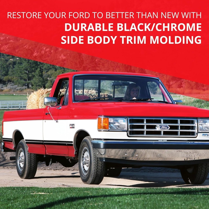 All-Fit 3" 1987-1991 Ford F150, F250, F350 & Bronco OEM Replacement Molding Trim gallery