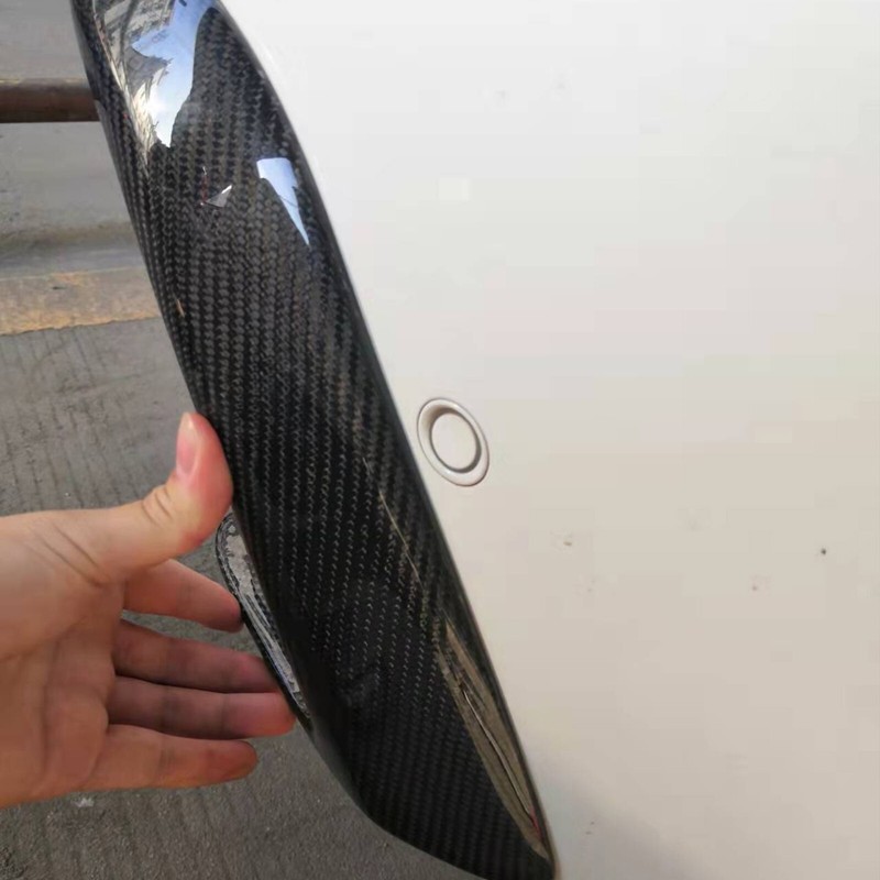For Mercedes Benz W205 C205 Coupe Real Carbon Rear Bumper Splitter Canard Fin gallery