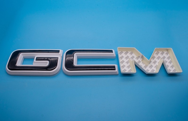 Front and Rear Black White Emblem Overlay 2019-2024 GMC Sierra 1500 2500HD gallery