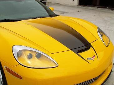 2pcs Headlight Eyebrow Kit for 2005-2013 Corvette C6 Polished Chrome-Plated ABS gallery
