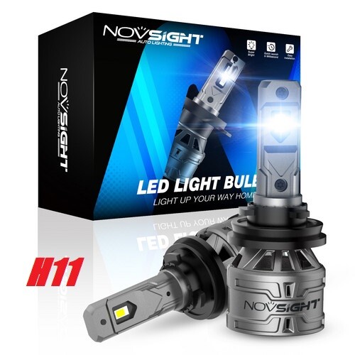 NOVSIGHT H11 H8 H9 LED Headlight Bulbs Kit Hi/Low Beam 13000LM 300% Bright Lamps