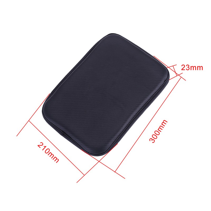 1x Car Armrest Pad Cover Black Center Console PU Leather Cushion Mat Accessories gallery
