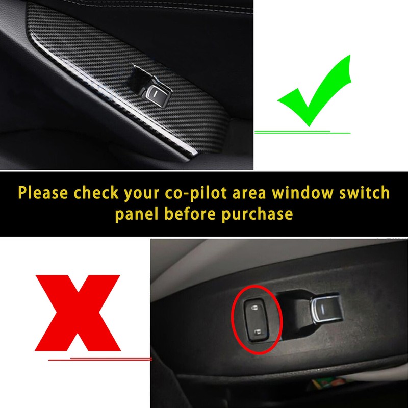 Carbon Fiber Texture Car Window Lift Switch Decorative Sticker for Honda Accord gallery