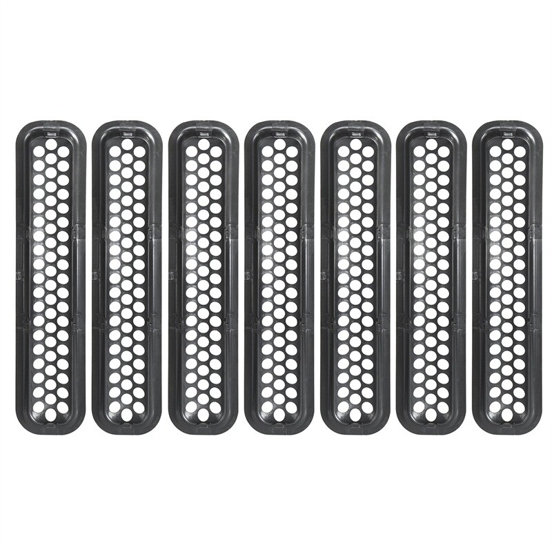 FIT JEEP WRANGLER TJ 1997-2006 MATTE GRILL MESH INSERT + HEADLIGHT ROUND BEZEL gallery