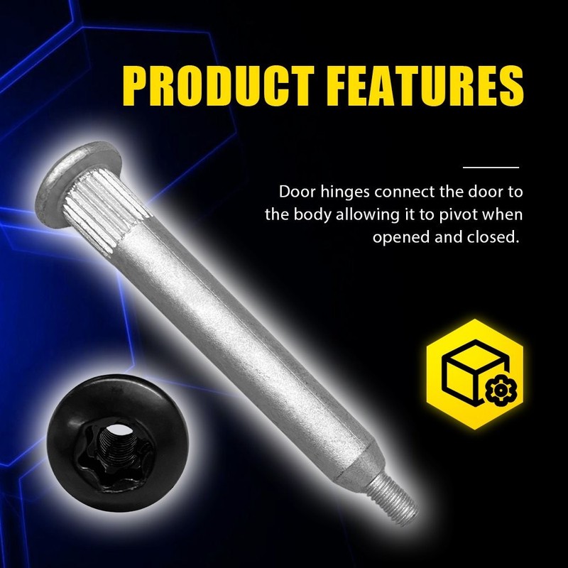 Door Hinge Pins and Bushing Nut Kit Fit M6 x 1.0 For Jeep Wrangler 2007-2018 gallery
