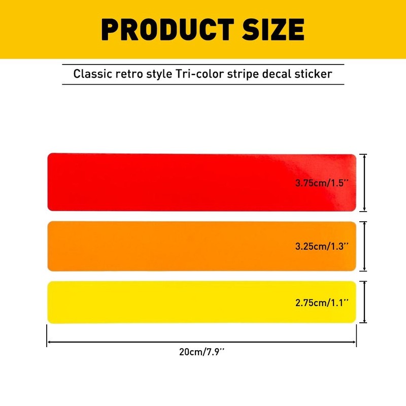 Tri-Color Stripe Sticker For Toyota Decal Tacoma TRD 4Runner Tundra Universal gallery