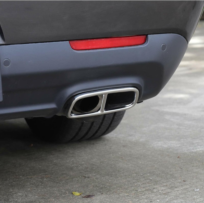 2x Tail Tailpipe Throat Exhaust Pipes Decor Cover Trim for Dodge Challenger 15+ gallery