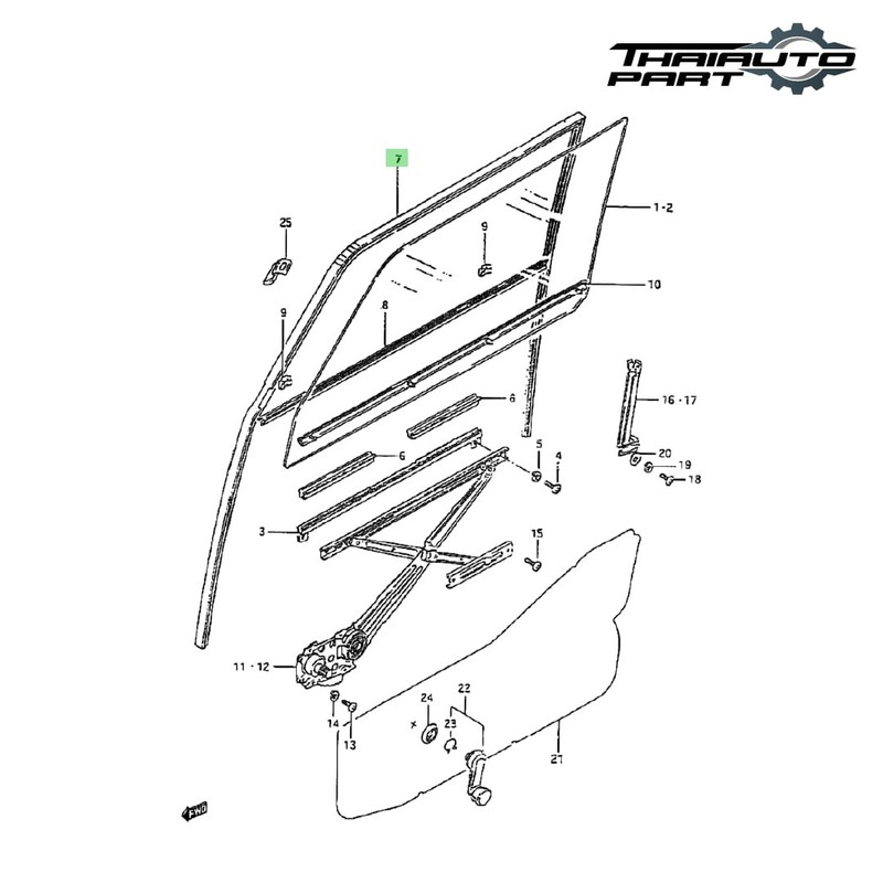 LR Window Glass Run Channel Rubber Seal Fit Suzuki Samurai SJ410 SJ413 1985-1995 gallery