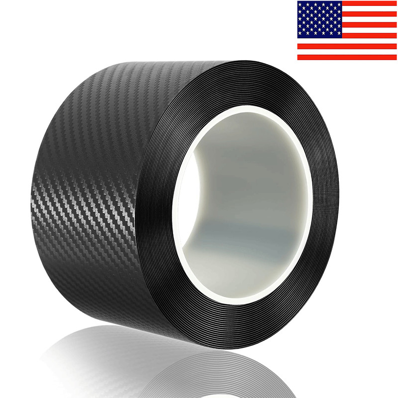 For VW Carbon Fiber Vinyl Wrap Tape 2.7In x 33ft Door Sill Protector Trim Film