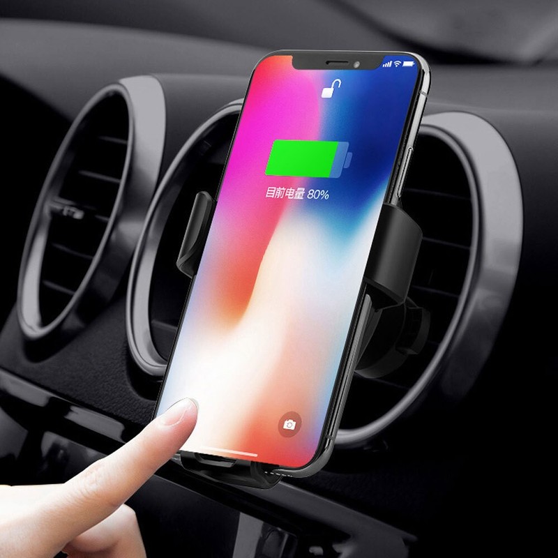 Wireless 10W Fast Charger Car Phone Holder Gravity Mount Universal Accessories gallery