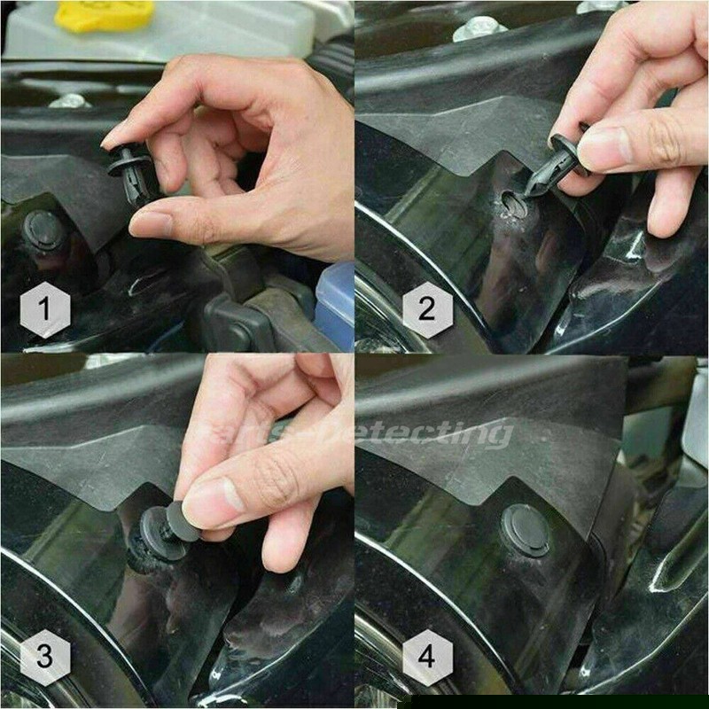 100Pcs Bumper Clips 8mm Plastic Rivet Fastener Mud Flaps Fender Push For NISSAN gallery