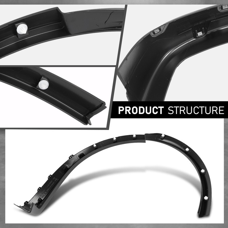 Rear Left+Right Fender Flare Wheel Arch Molding Fit For 2016-2023 Tesla Model X gallery