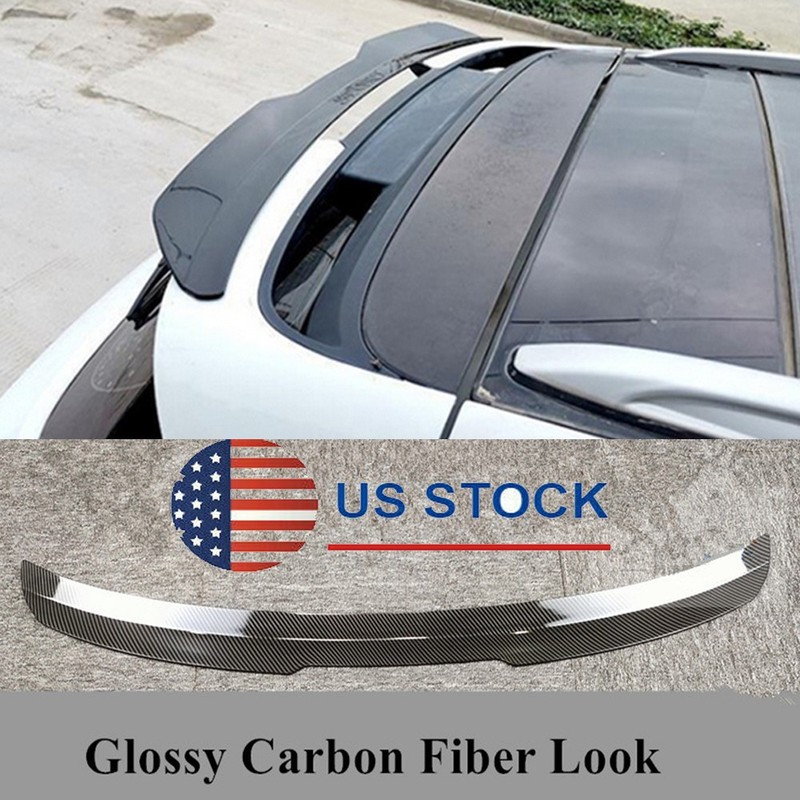 Carbon Fiber Look Rear Roof Top Lip Spoiler Wing Car Hatchback SUV Universal USA