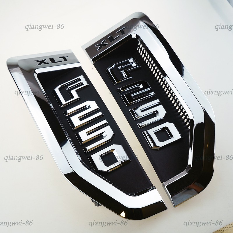 DRIVER &PASSANGER Side Emblems Chrome Badges For 2017-2022 F250XLT gallery