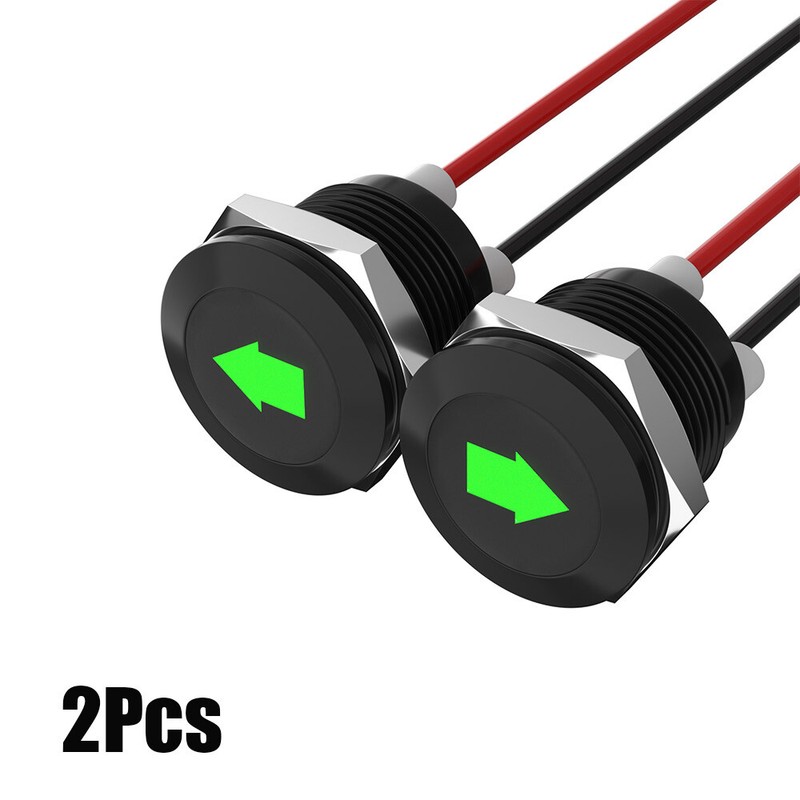 12mm LED Indicator Pilot Dash Light Single Arrow Car Turn Signal Indicator Light