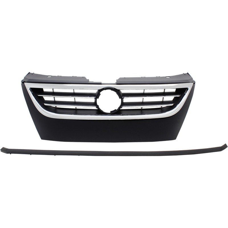 Grille For 2009-2012 Volkswagen CC 09-10 Passat CC Primed Black Shell and Insert