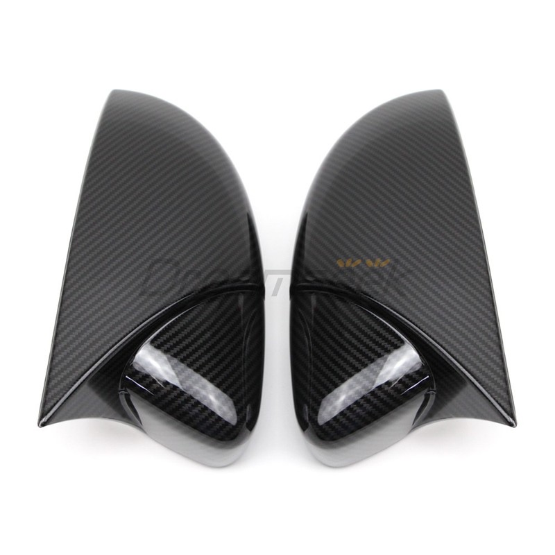 Side Rearview Mirror Cover Carbon Fiber Look For VW Scirocco Passat CC W/ Turn gallery