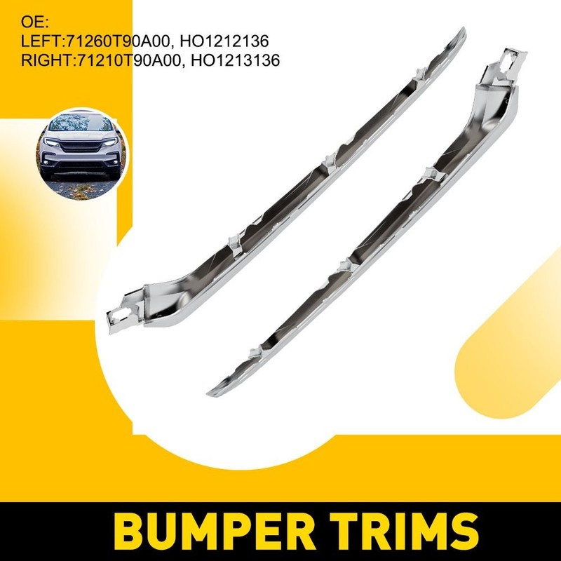 Left / Right Bumper Grille Chrome Trim Molding 71210T90A00 For 2023 Honda Pilot