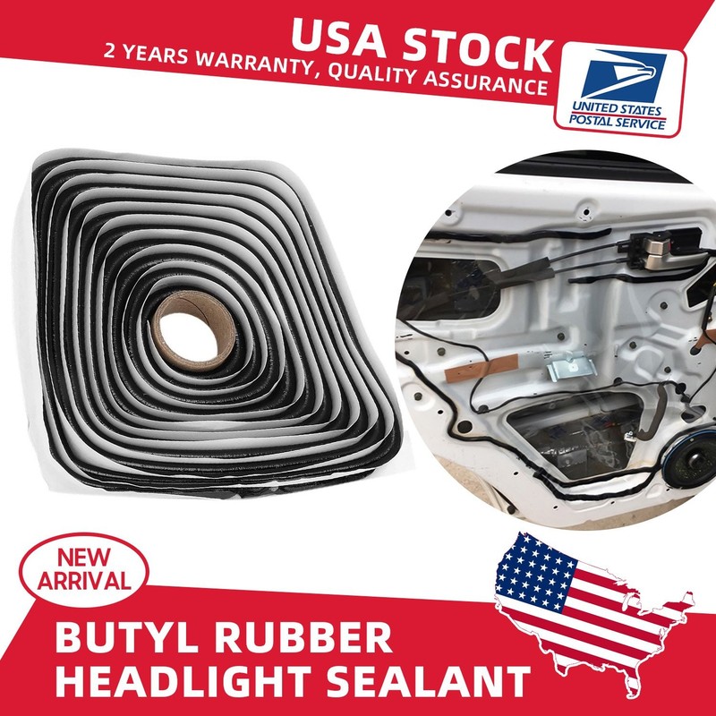 13FT Car Truck Windshield Door Trim Sealant Black Butyl Rubber Headlight Reseal