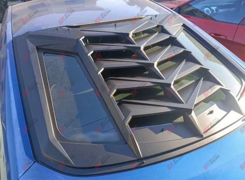 Glossy/Matte Black Rear Window Louver Cover Trim Fits Ford Mustang Coupe 2015-23 gallery
