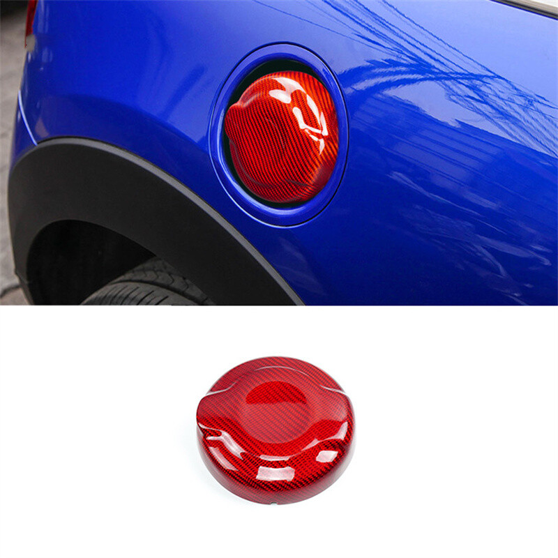 Red Carbon Fiber Car Side Fuel Oil Tank Cap Cover For Mini Cooper F55 F56 F57