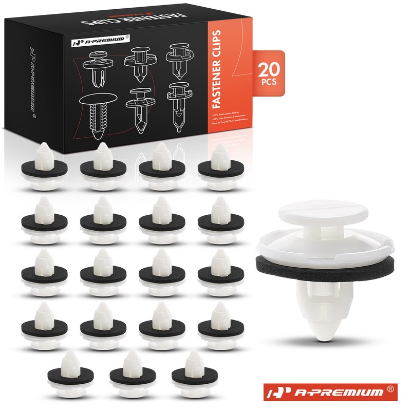 A-Premium 20x 8.5mm Tailgate Garnish Retainer Clips w/Sealer Push-Type for Honda