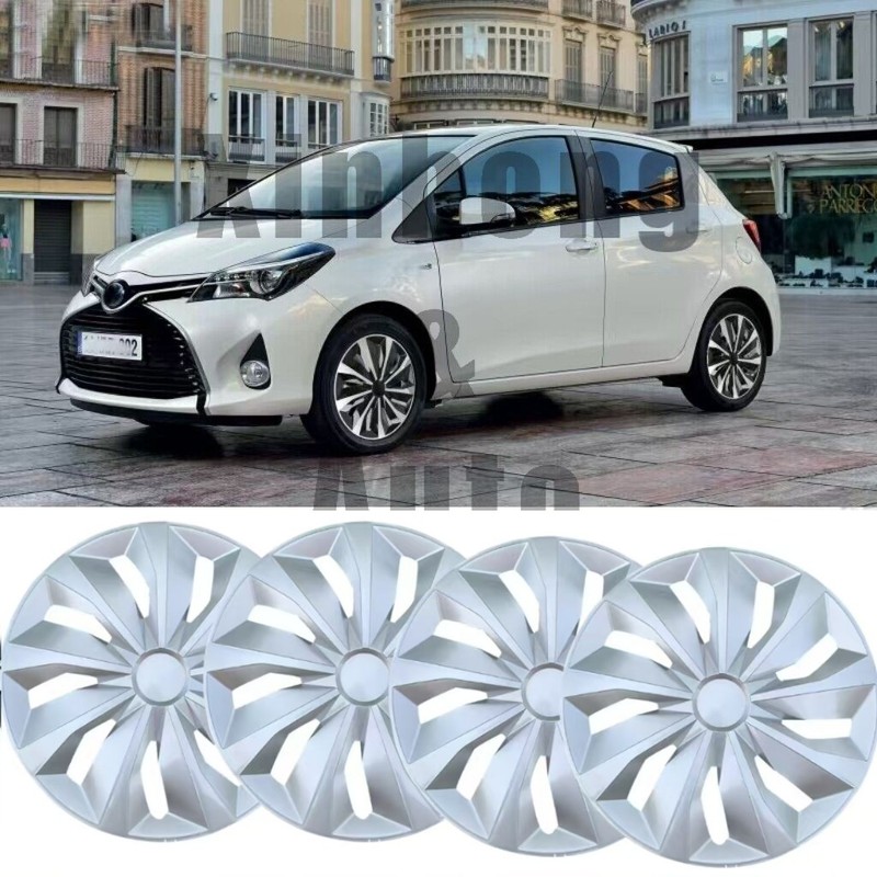 16″ 4PCS Wheel Covers Hubcaps Snap On Hub Caps R16 Steel Wheel For Toyota Yaris