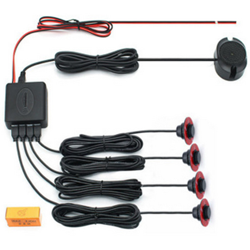 4x Parking Sensors Car Reverse Backup Assistant Rear Radar Alert System Kit