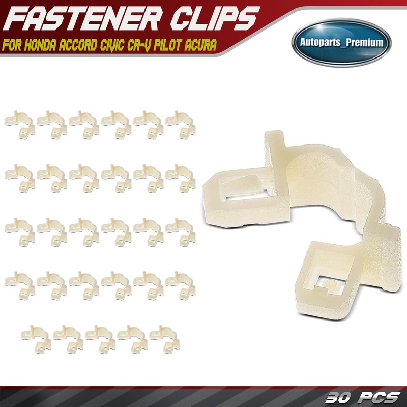 30Pcs 3mm Inside Diameter Nylon Windshield Washer Hose Retainer Clips for Honda