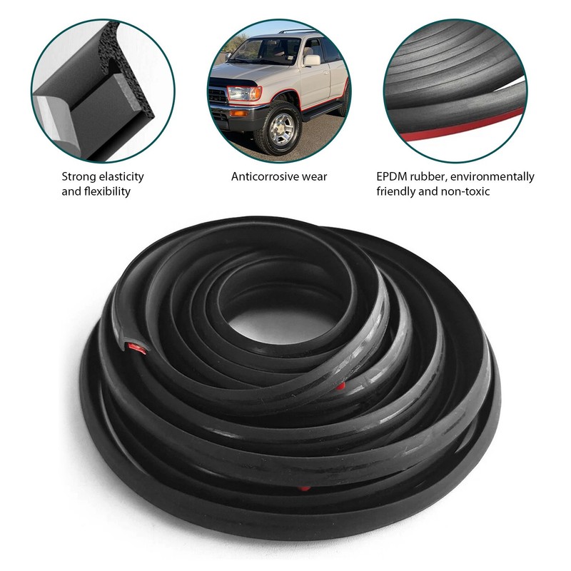 32FT/10M New Car Door Edge Moulding Trim Rubber Seal Weather Strip T-shape Black gallery