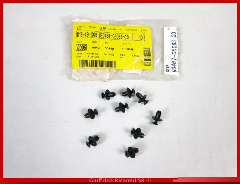 9x Genuine Lexus SC II IS III RC NX Front Bumper Fixing Clips