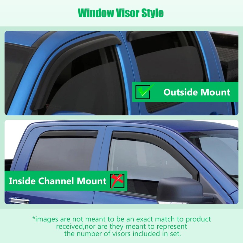 Window Deflectors For 2011-2020 Toyota Sienna Rain Guards Window Visors Acrylic gallery