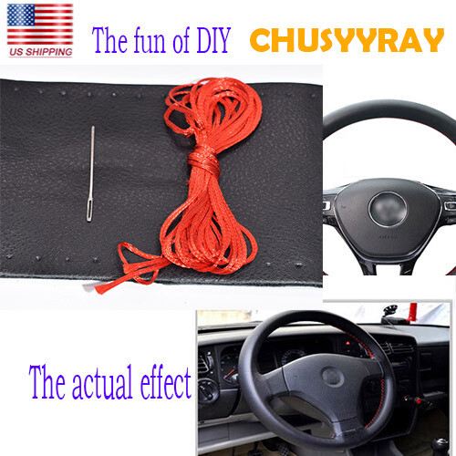 15" Steering Wheel Cover Genuine Leather for Nissan Titan 2004-2014 2015-2021 gallery