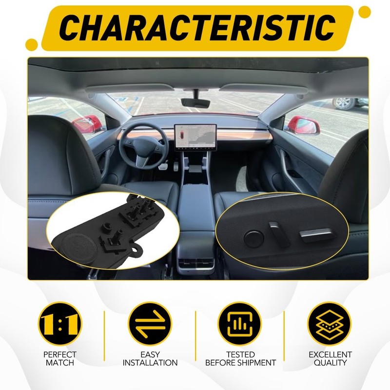For 1098529 2017-22 Tesla Model 3/Y Power Seat Control Switch Front Left Side M gallery