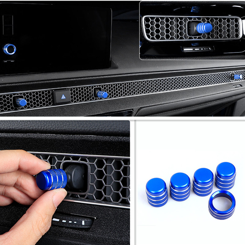 Blue Auto Dashboard Air Vent Knob Trim Kit For Honda Civic Sedan 2022 gallery