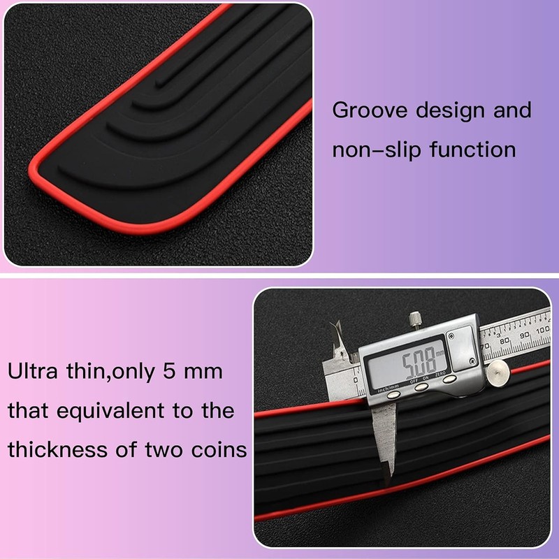 4PC Universal Car Door Sill Protectors - Anti-Scratch & Stylish Black Finish gallery