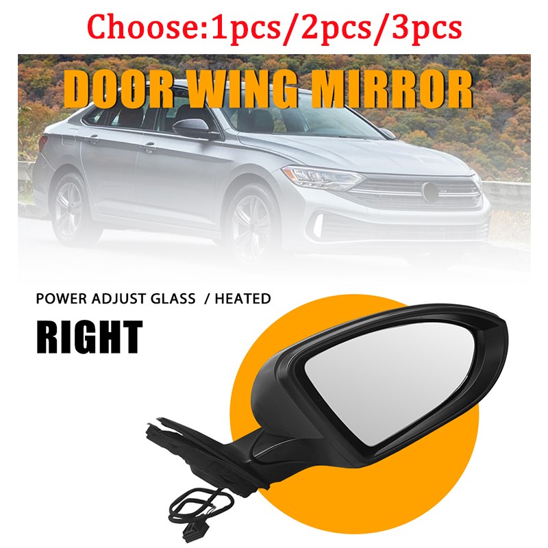 Mirrors Front Passenger Right Side Heated For 19-23 Volkswagen Jetta Sport 1-3X