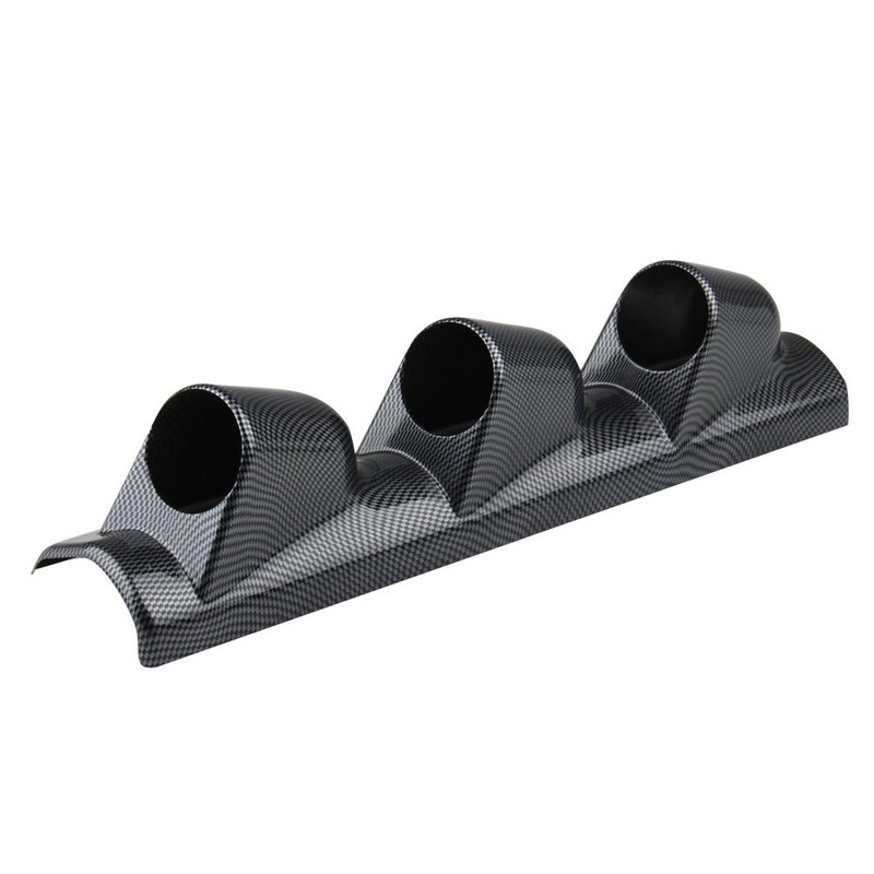 Carbon 2" 52mm LEFT HAND DRIVE Pod A Pillar Triple 3 Hole Mount Gauge Holder gallery
