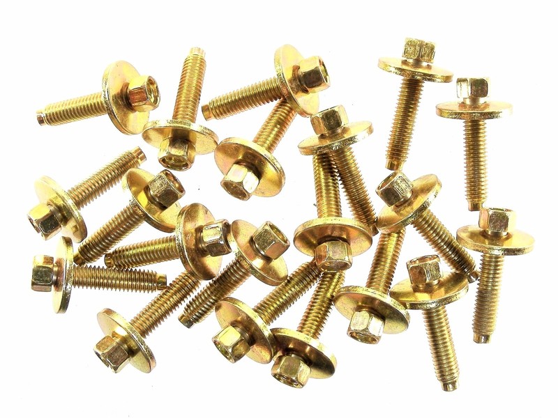 For NISSAN Body Bolts- M6-1.0 x 28mm Long- 8mm Hex- 19mm Washer- 20 bolts- #177