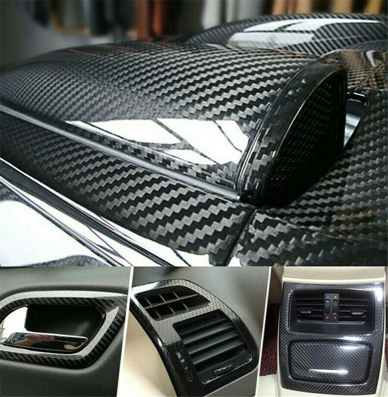 5D Waterproof Carbon Fiber Vinyl Car Wrap Sheet Roll Film Sticker Decal Paper S